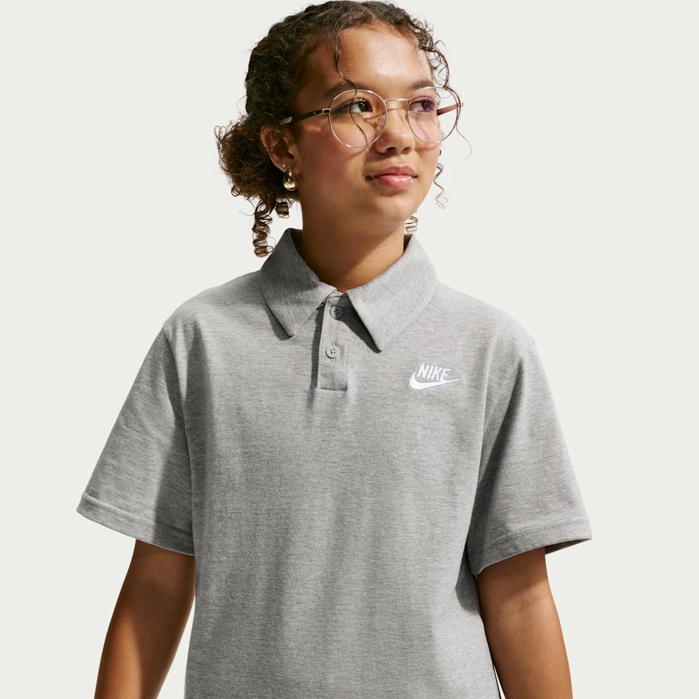 Nike Sportswear Club Big Kids' Knit Short-Sleeve Polo