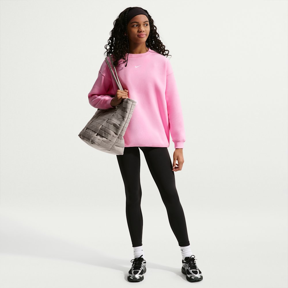 Nike Sportswear Studio Big Kids' (Girls') Oversized Crew-Neck Sweatshirt