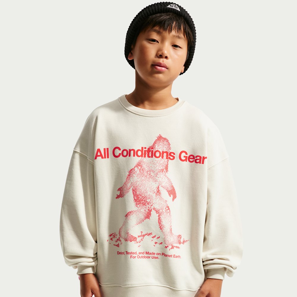 Nike ACG Big Kids' Yeti Crewneck Fleece Top