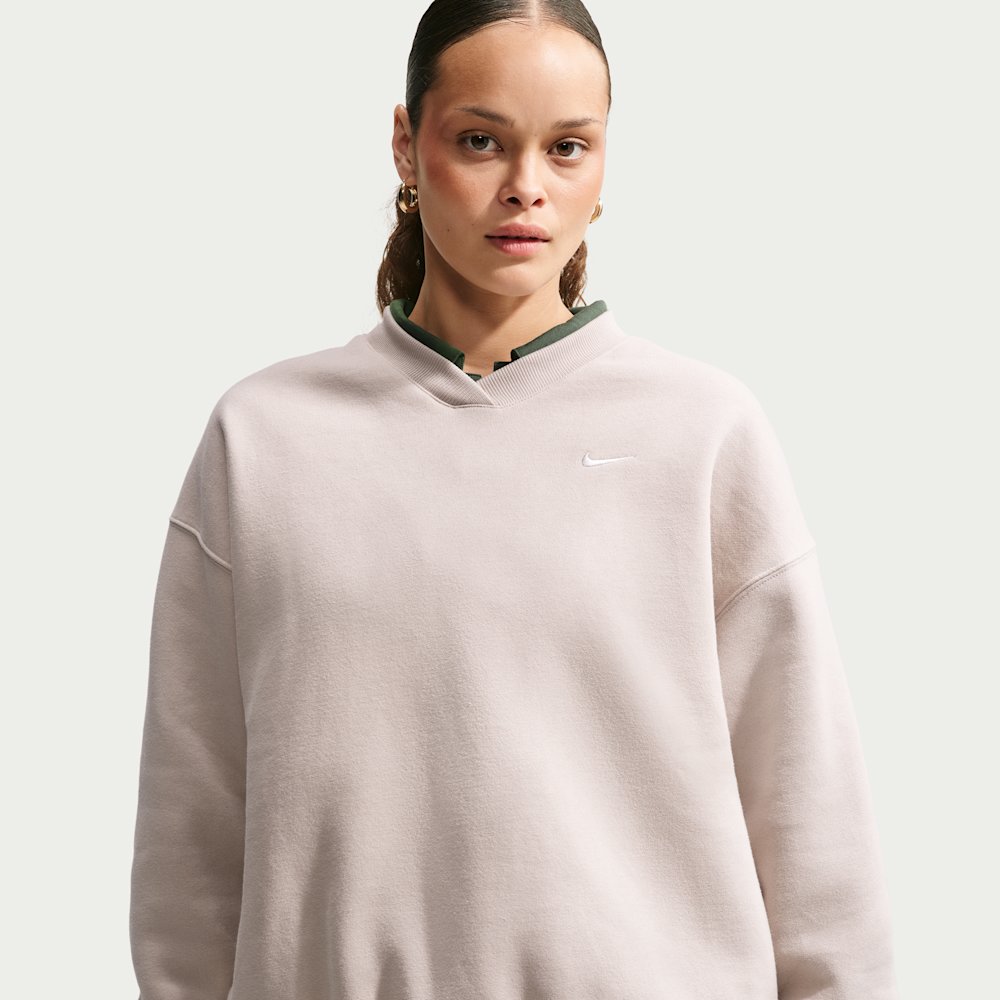Nike Studio Fleece Medium Weight Women's Oversized V-Neck Top