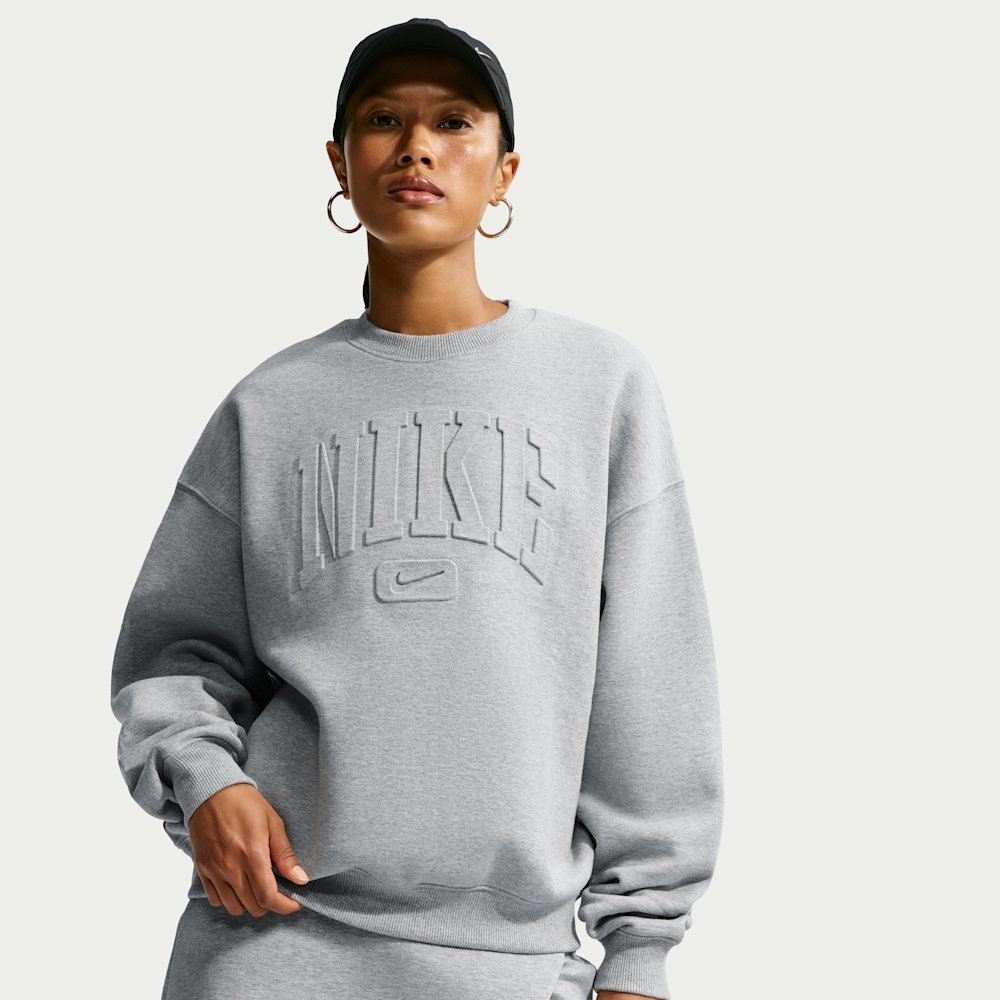 Nike Studio Fleece Medium Weight "Graphic Pack" Women's Oversized Embossed Crew