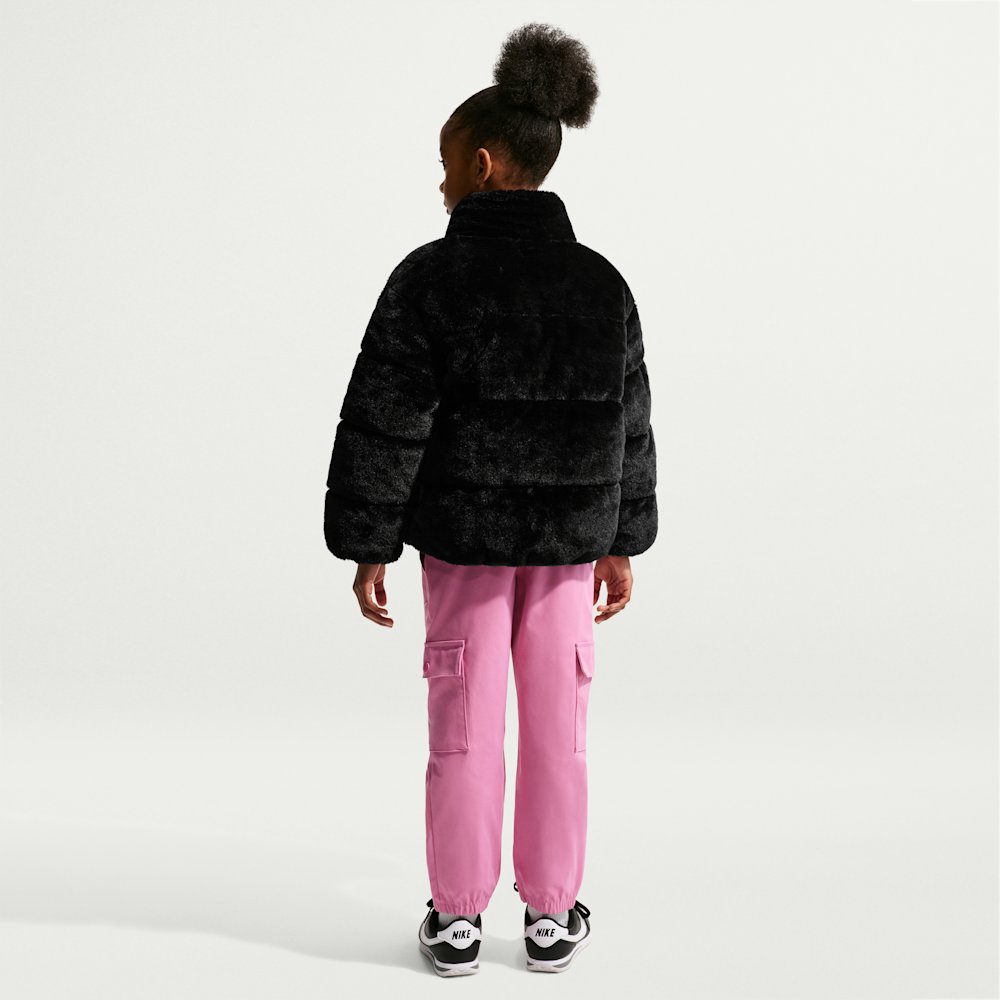 Nike Little Kids' Quilted Faux Fur Jacket