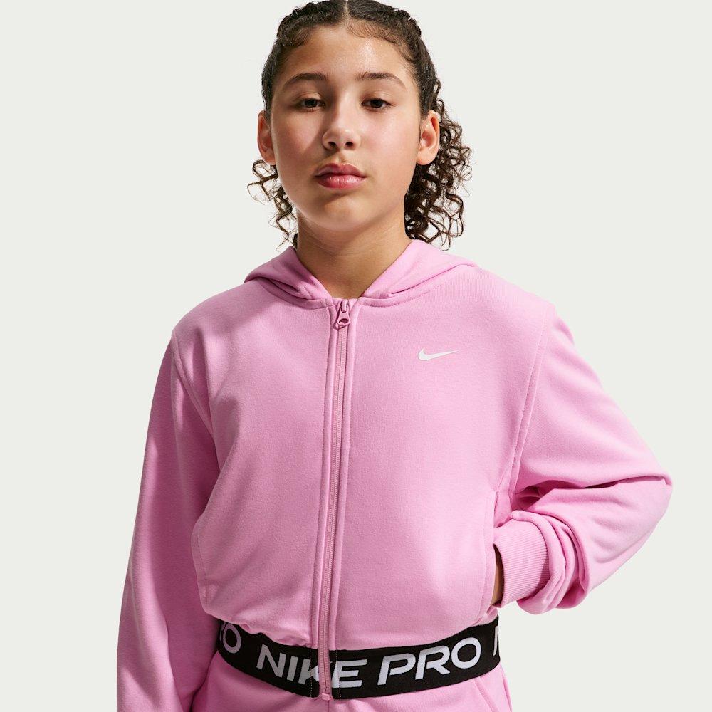 Nike Pro Fleece Big Kids' (Girls') Dri-FIT Full-Zip Hoodie