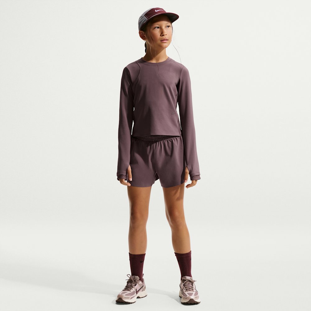 Nike Mavn Girls' Dri-FIT Ribbed Long-Sleeve Top