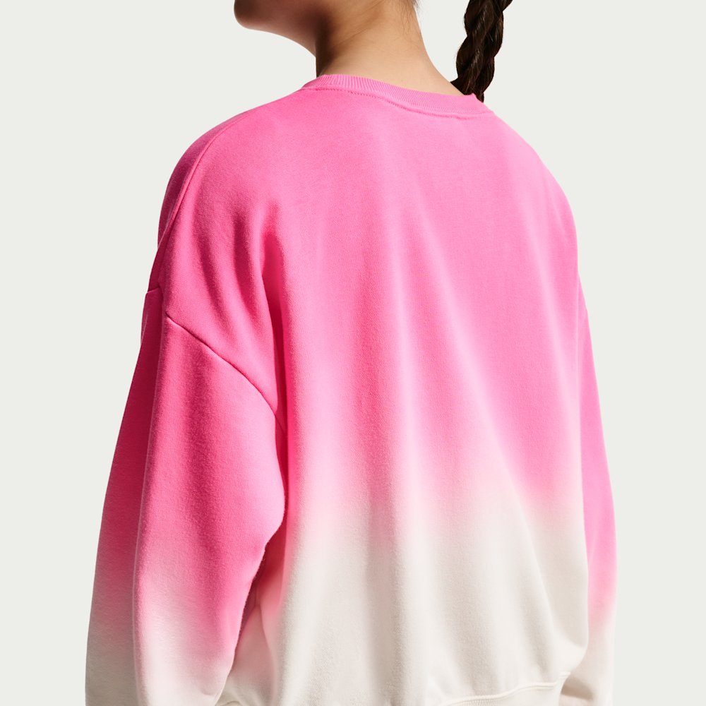 Nike Studio Fleece Lightweight Big Kids' (Girls') Oversized Graphic Crew