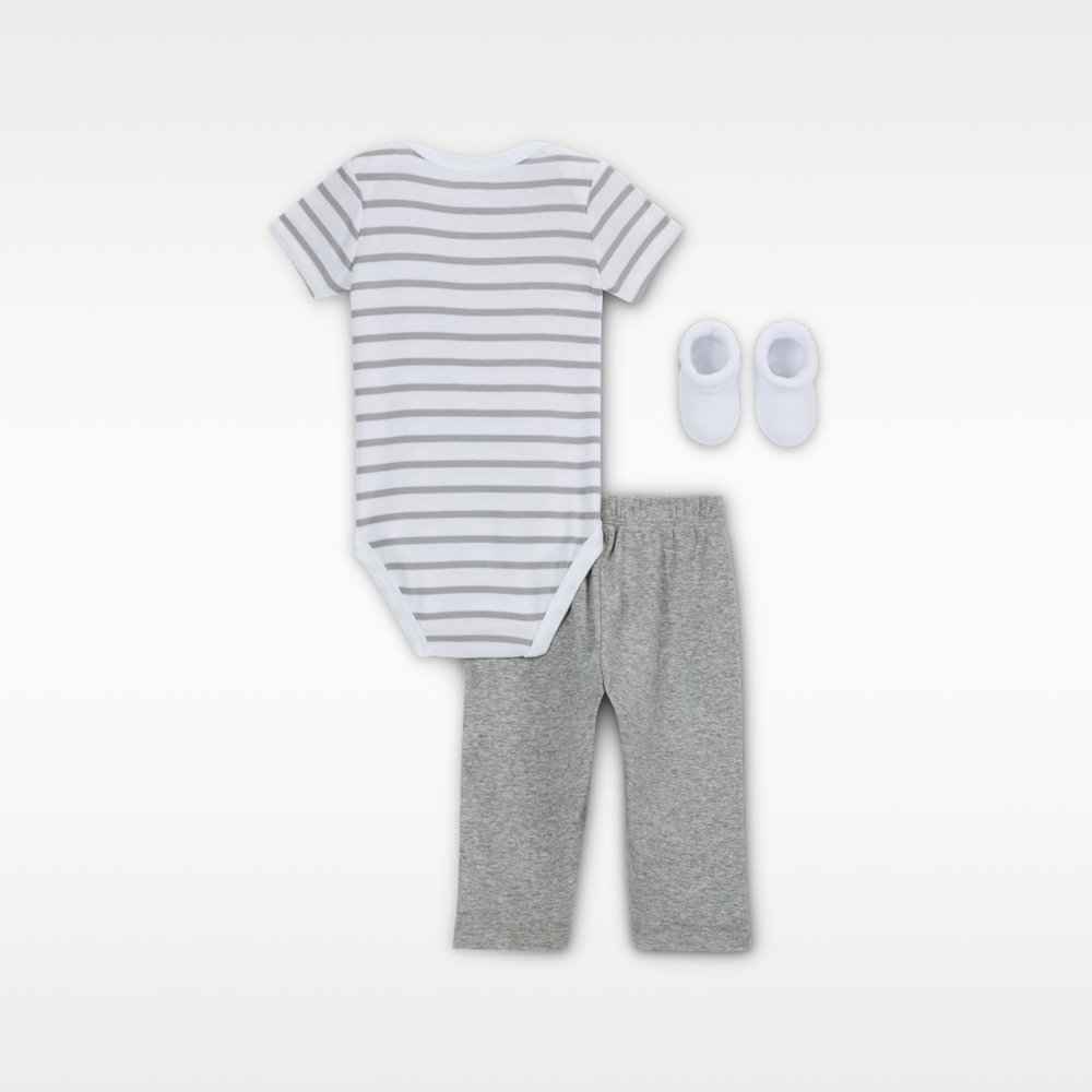 Nike Baby Bodysuit, Pants, and Terry Socks 3-Piece Set