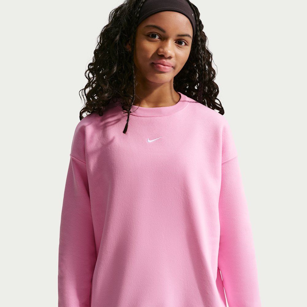 Nike Sportswear Studio Big Kids' (Girls') Oversized Crew-Neck Sweatshirt