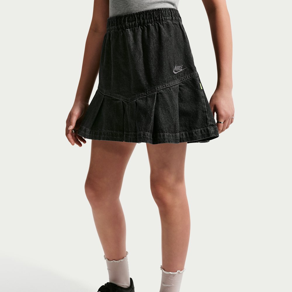 Nike Sportswear Big Kids' (Girls') Denim Pleated Skirt
