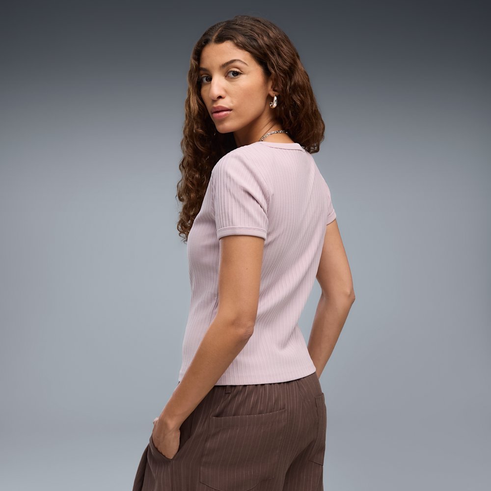 PUMA Essentials Women's Ribbed Slim T-Shirt