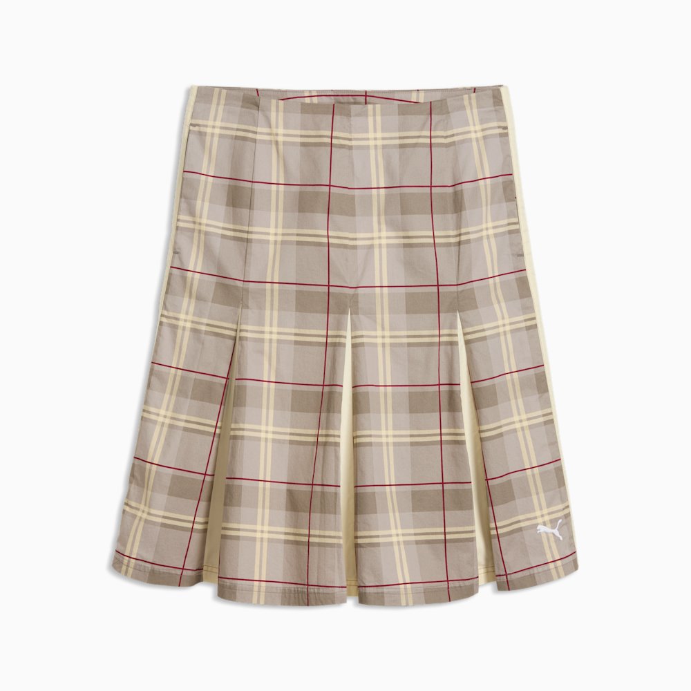 PUMA T7 Women's Pleated Tartan Midi Skirt