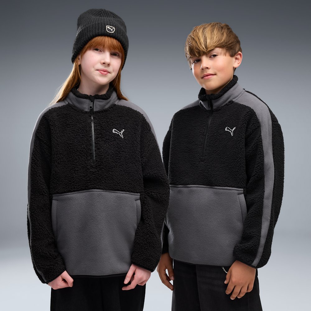 PUMA Elevated Essentials Winterized Big Kids' Half-Zip Hoodie