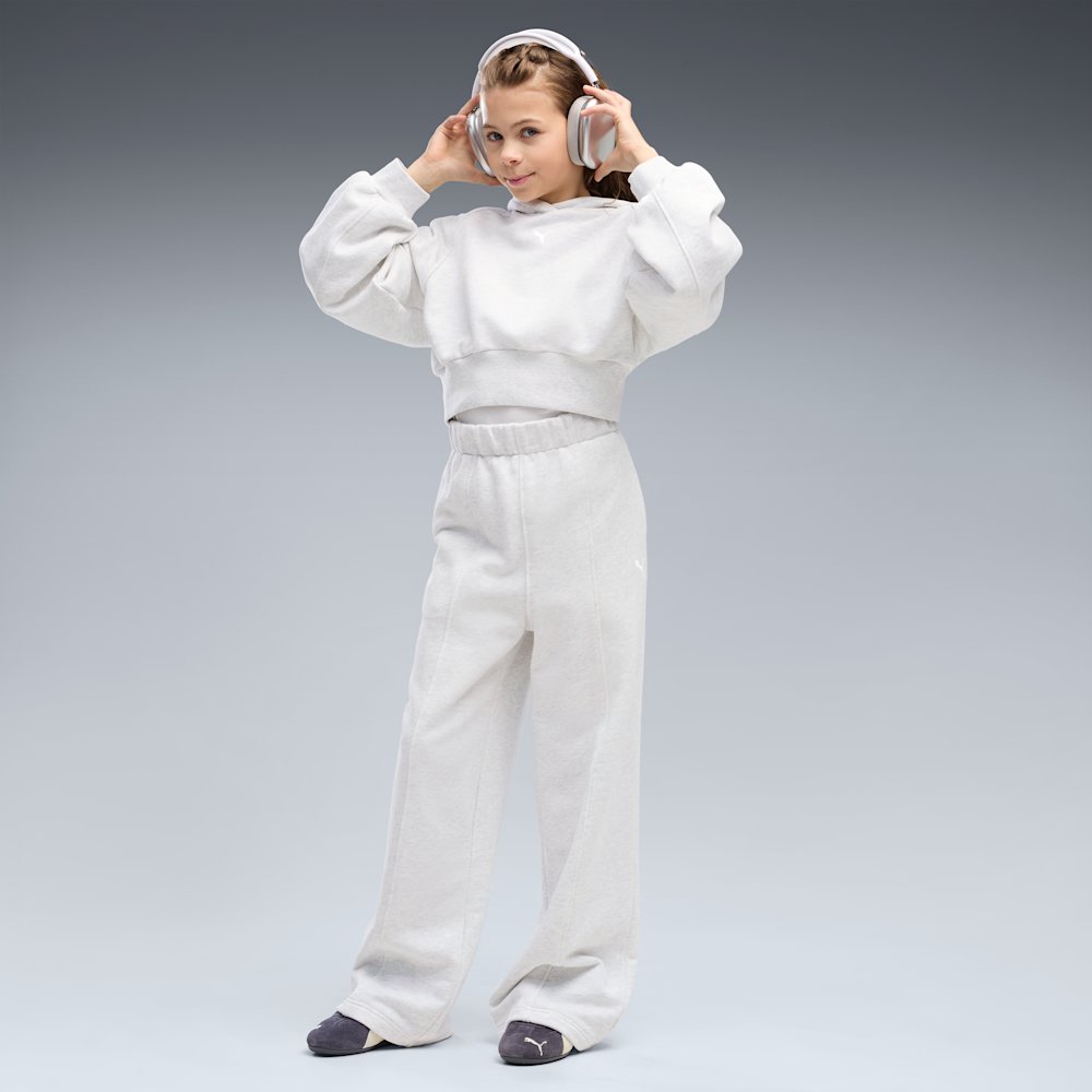 PUMA Essentials Big Kids' Cropped Balloon Sleeve Hoodie