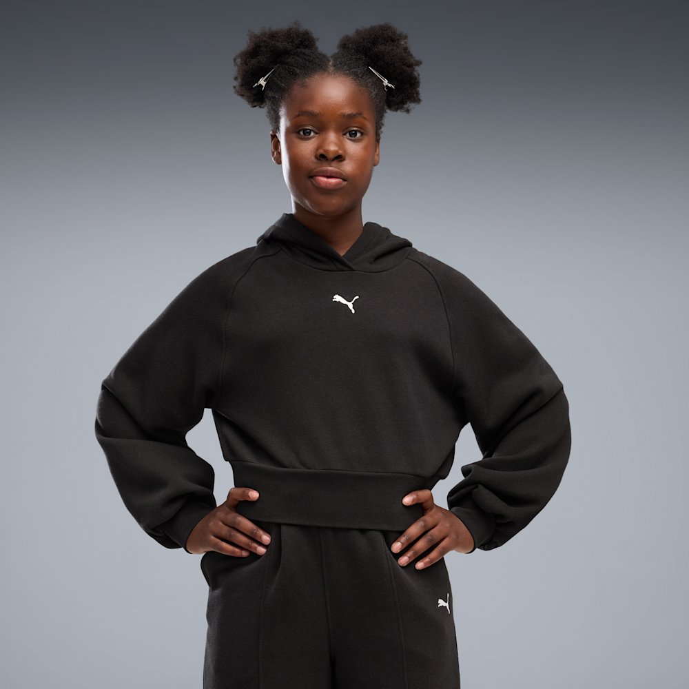 PUMA Essentials Big Kids' Cropped Balloon Sleeve Hoodie