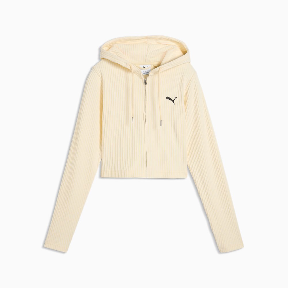 PUMA Essentials Women's Ribbed Zip-Up Hoodie