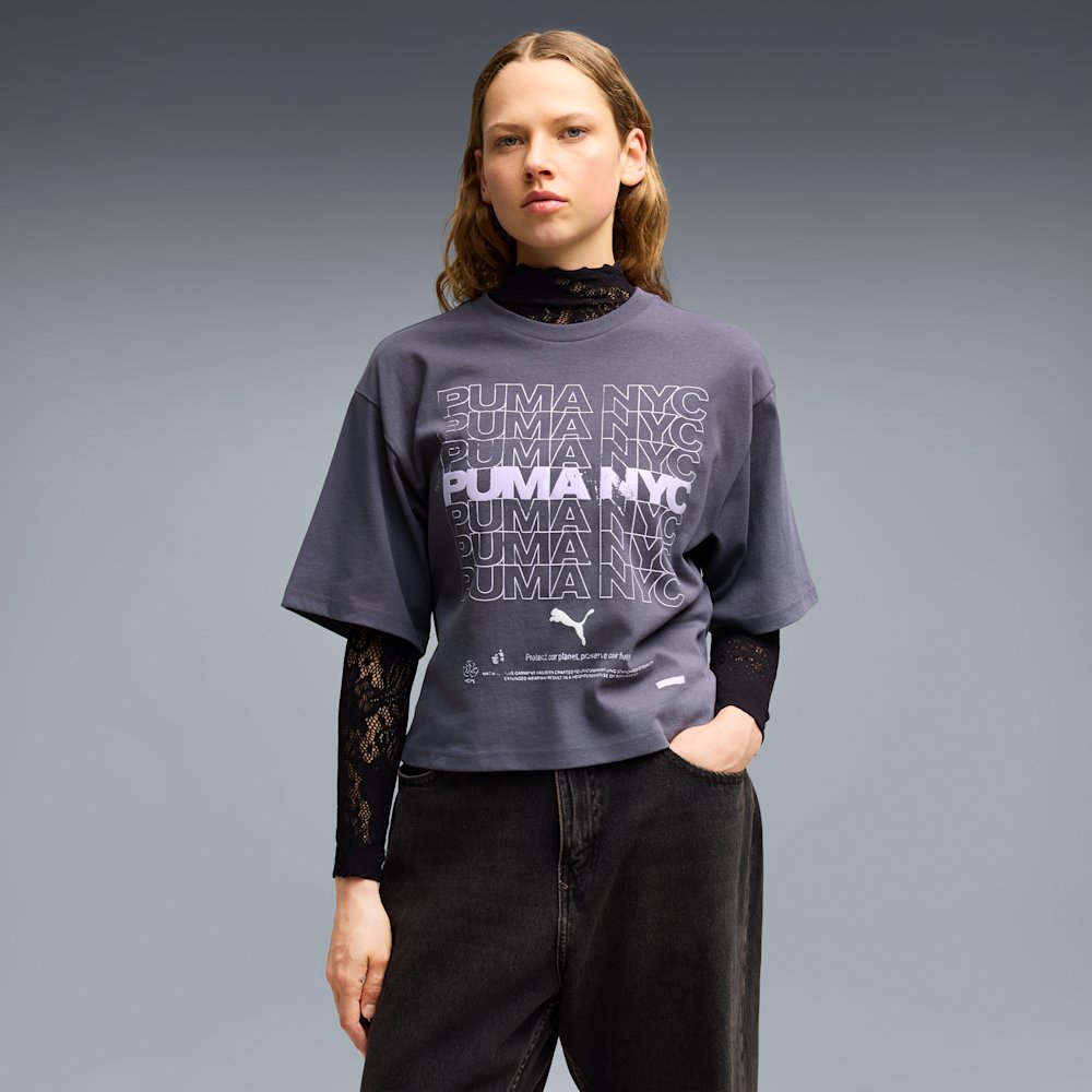 PUMA NYC Women's Oversized Graphic T-Shirt