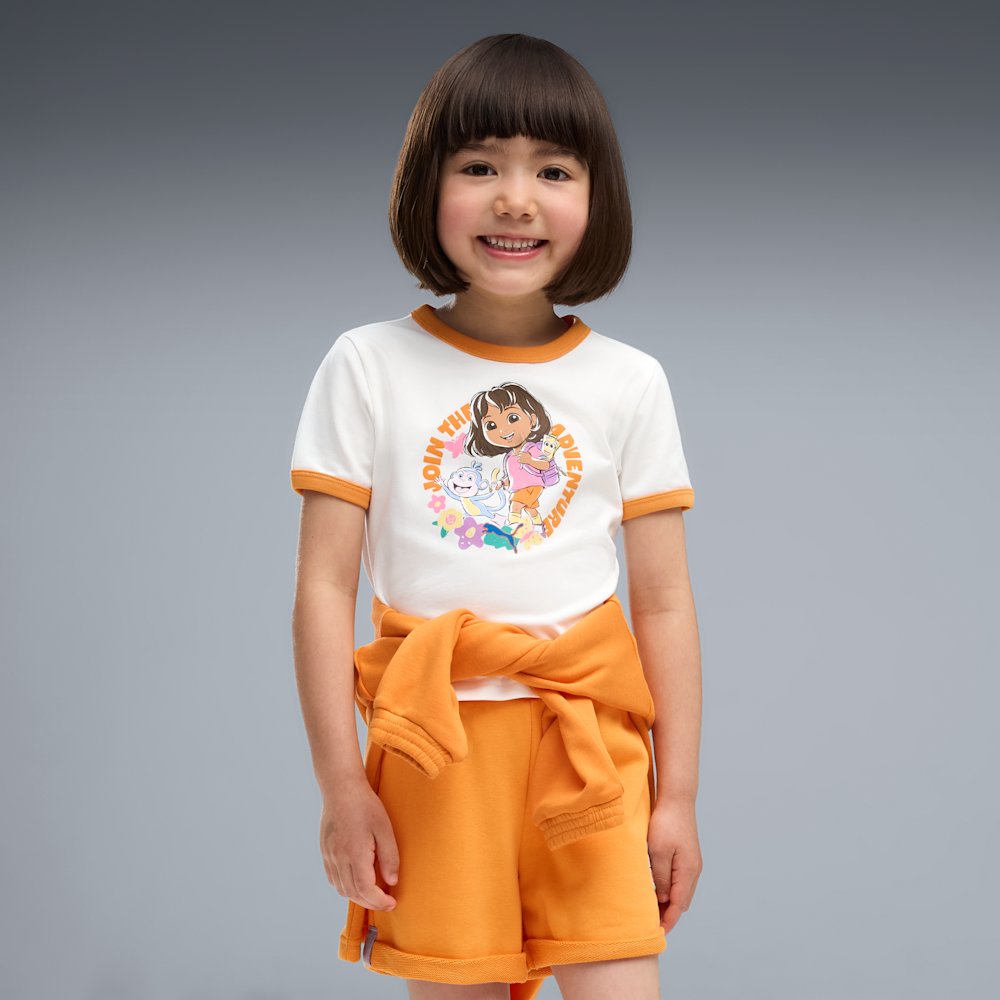 PUMA x Dora the Explorer Little Kids' Slim Ringer T-Shirt
