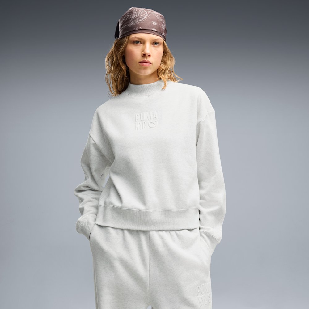 PUMA NYC Women's Mock Neck Sweatshirt