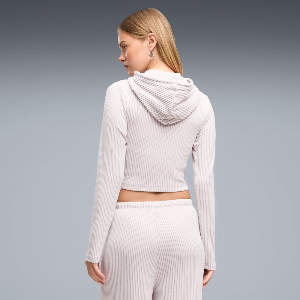 PUMA Essentials Women's Ribbed Zip-Up Hoodie