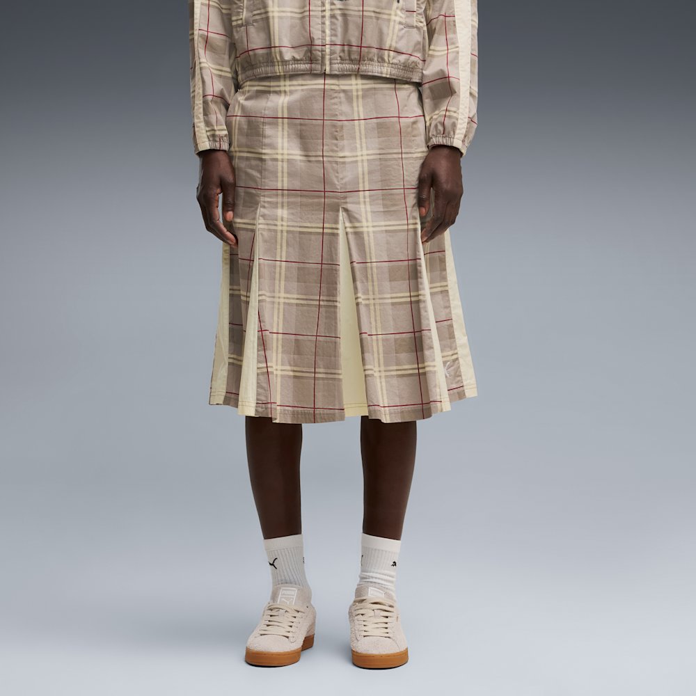 PUMA T7 Women's Pleated Tartan Midi Skirt