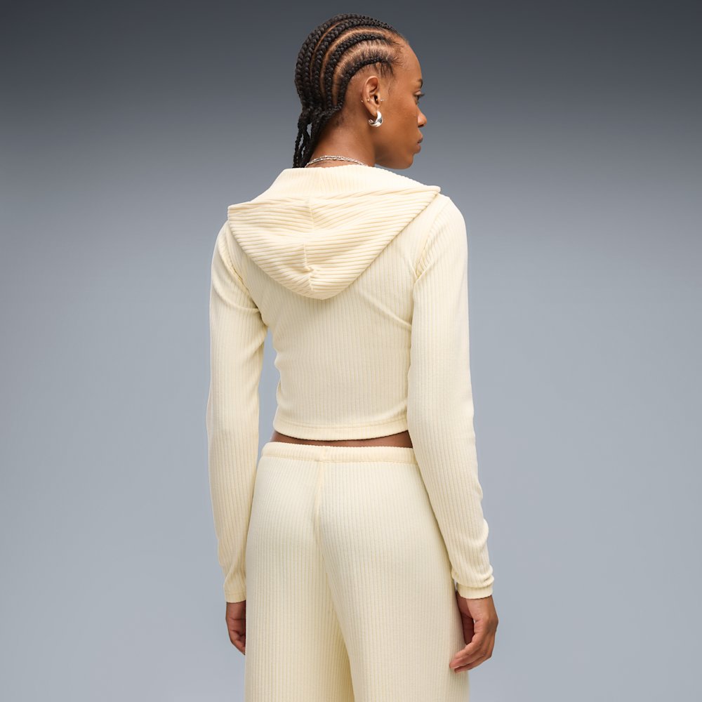 PUMA Essentials Women's Ribbed Zip-Up Hoodie