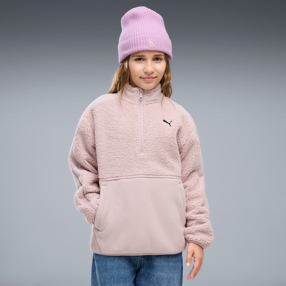 PUMA Elevated Essentials Winterized Big Kids' Half-Zip Hoodie