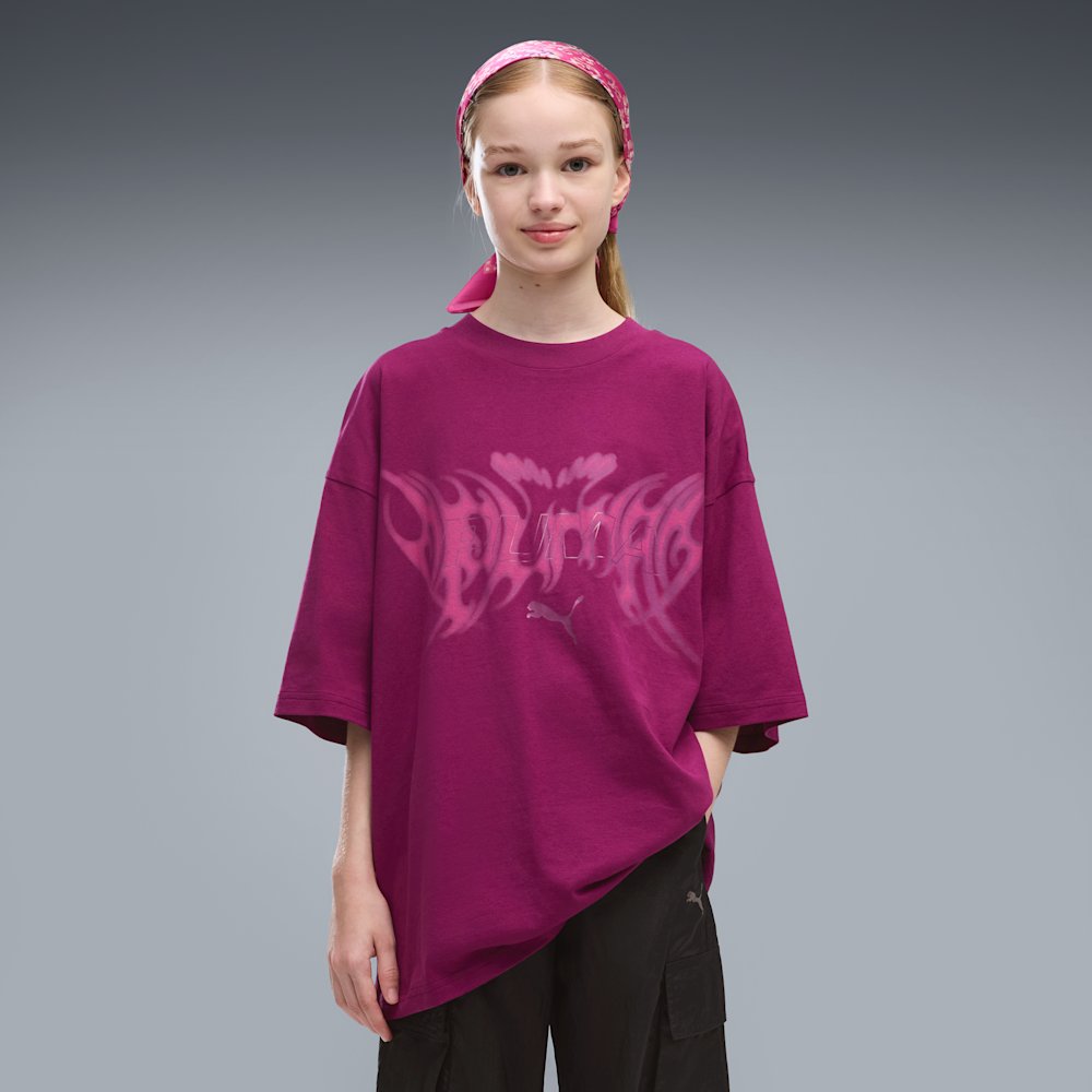 PUMA Midnight Shadow Big Kids' Oversized Graphic T-Shirt