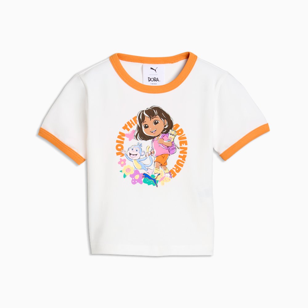 PUMA x Dora the Explorer Little Kids' Slim Ringer T-Shirt