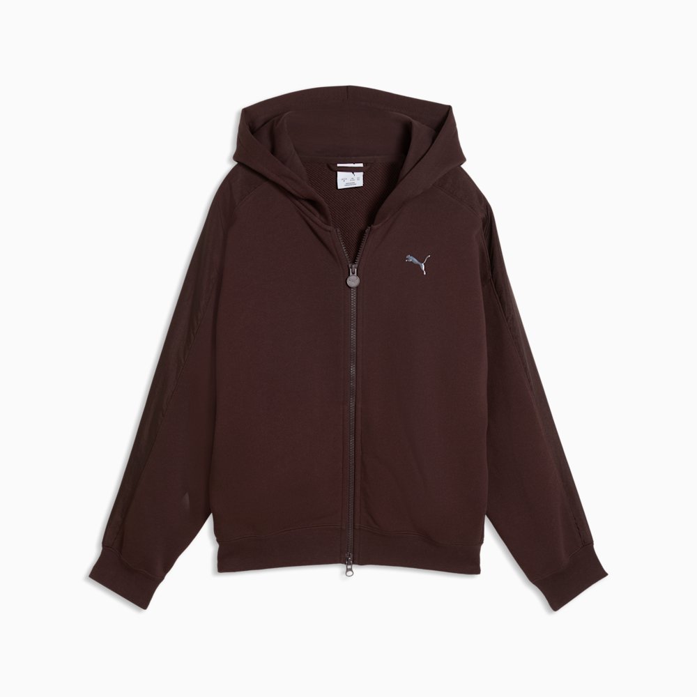 PUMA Midnight Shadow Big Kids' T7 Oversized Zip-Up Hoodie