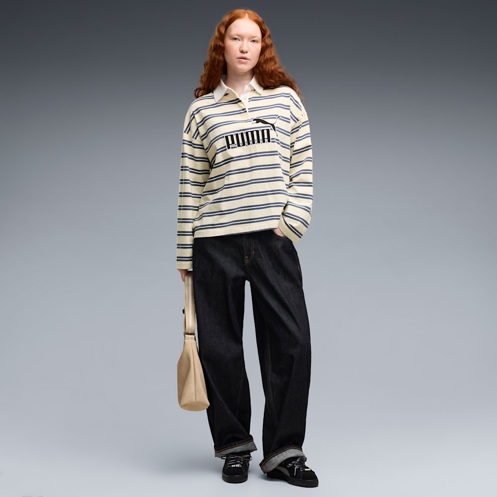 PUMA Elevated Essentials Women's Oversized Long Sleeve Rugby Polo