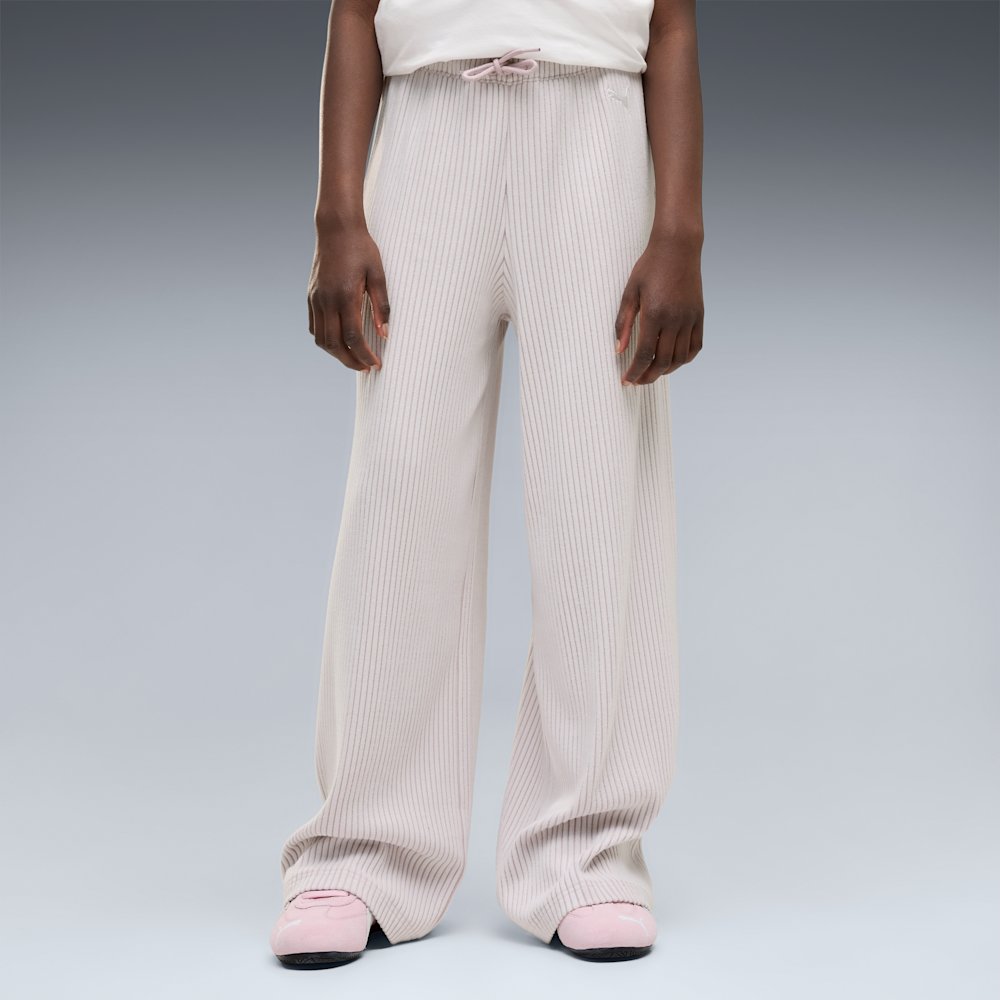 PUMA Essentials Big Kids' Ribbed Wide Leg Pants