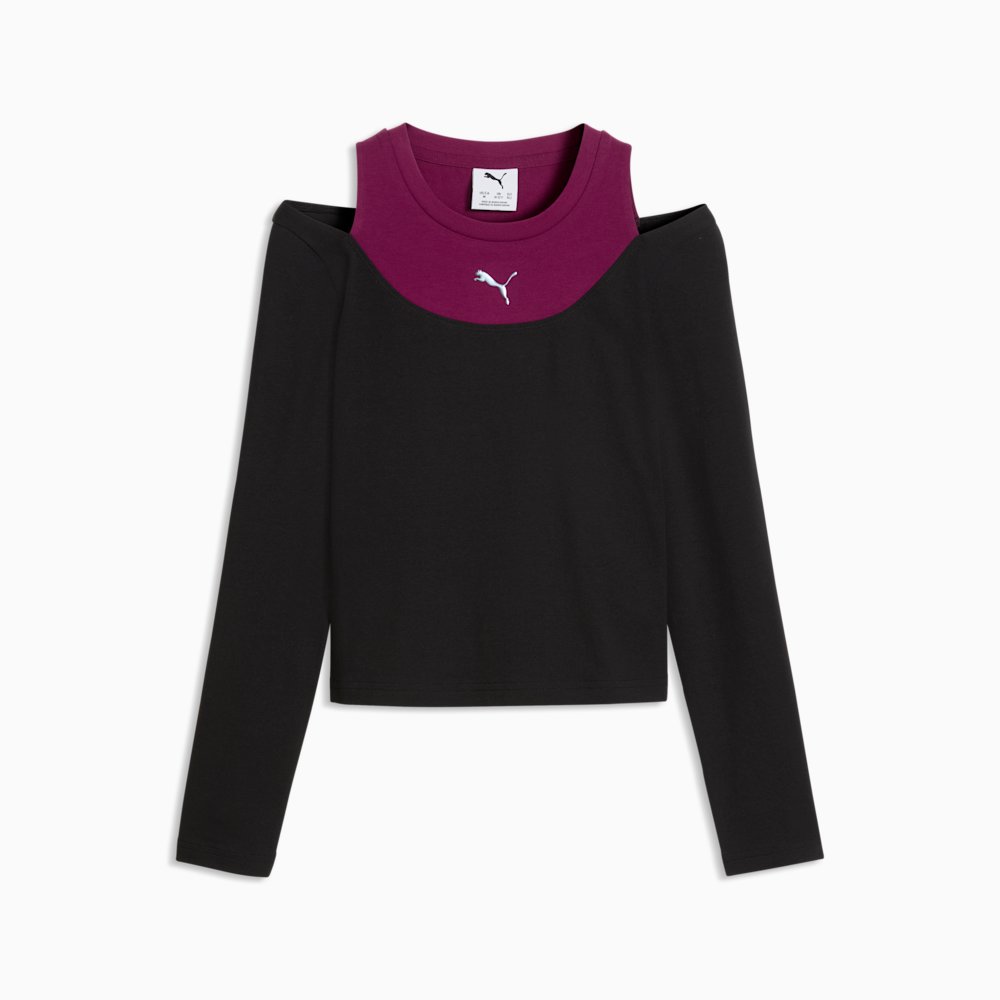 PUMA Midnight Shadow Big Kids' Slim Long-Sleeve Top