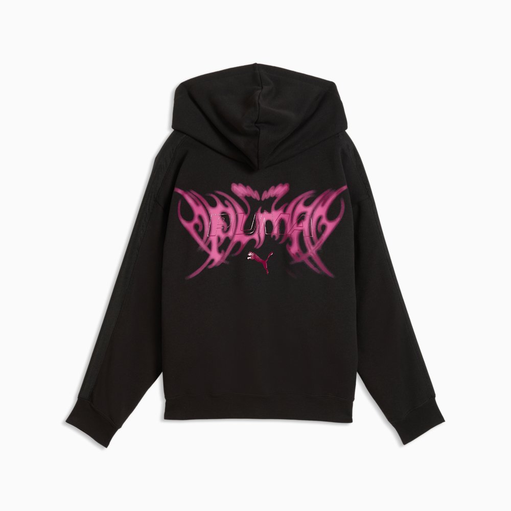 PUMA Midnight Shadow Big Kids' T7 Oversized Zip-Up Hoodie