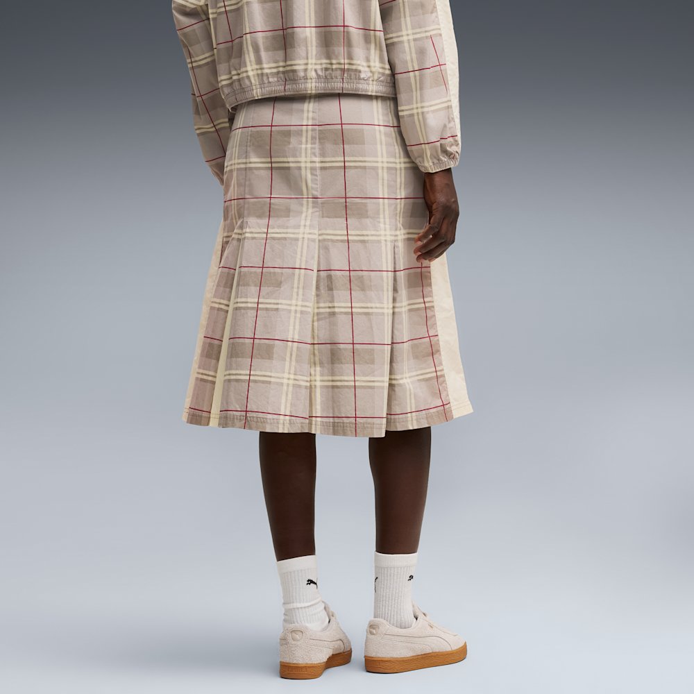 PUMA T7 Women's Pleated Tartan Midi Skirt