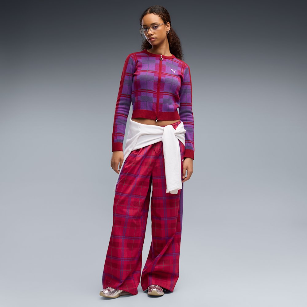 PUMA T7 Women's Tartan Slim Knitted Cardigan