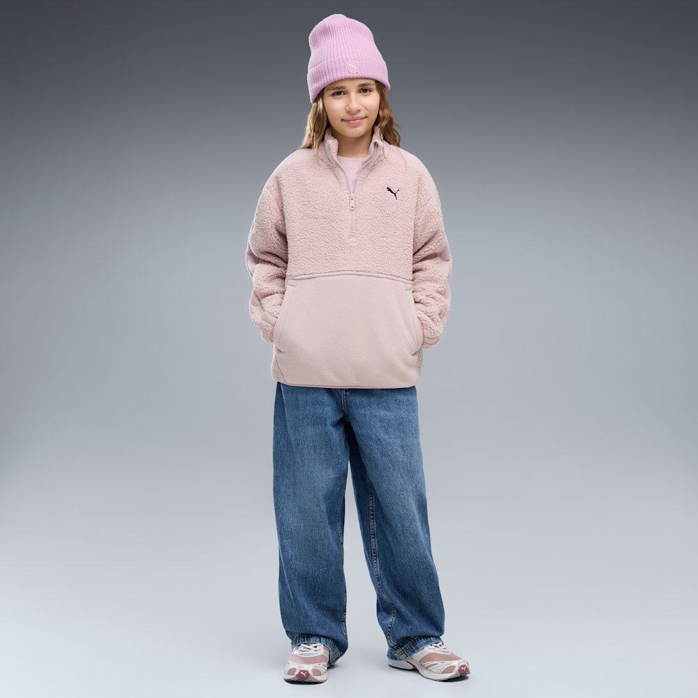 PUMA Elevated Essentials Winterized Big Kids' Half-Zip Hoodie