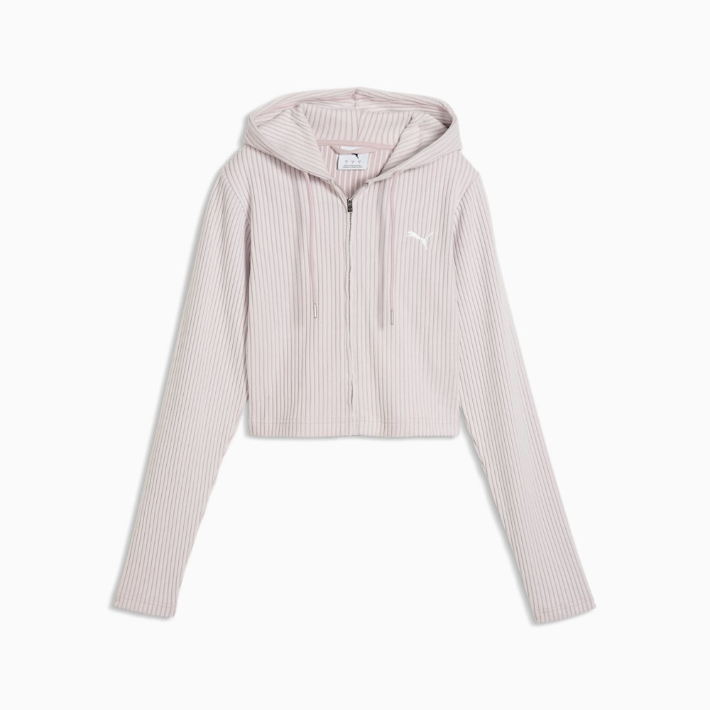 PUMA Essentials Women's Ribbed Zip-Up Hoodie