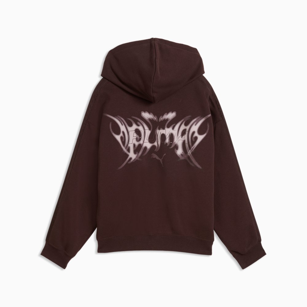 PUMA Midnight Shadow Big Kids' T7 Oversized Zip-Up Hoodie