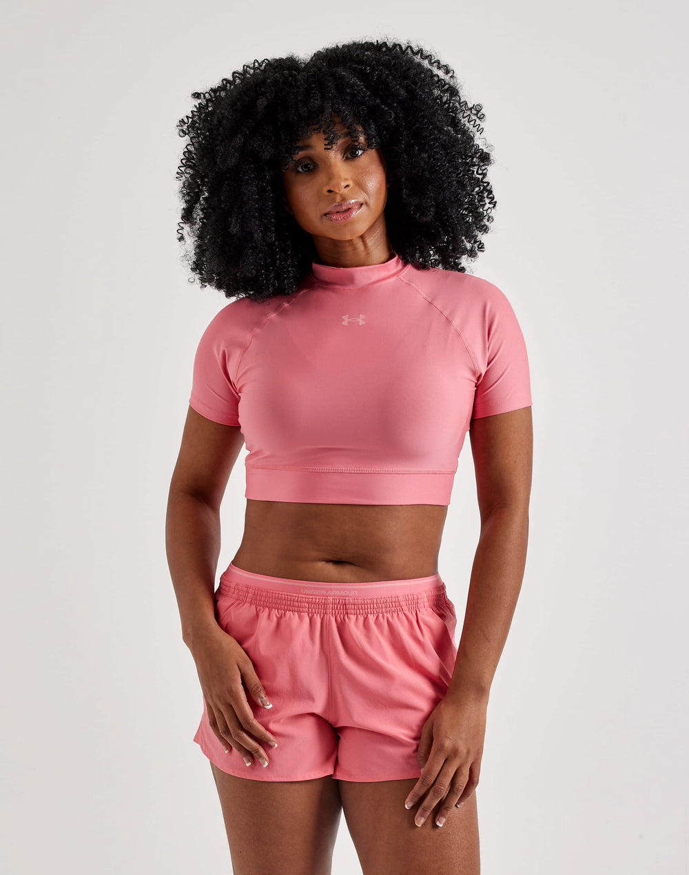 Under Armour HeatGear Women's Cropped Mock-Neck Top